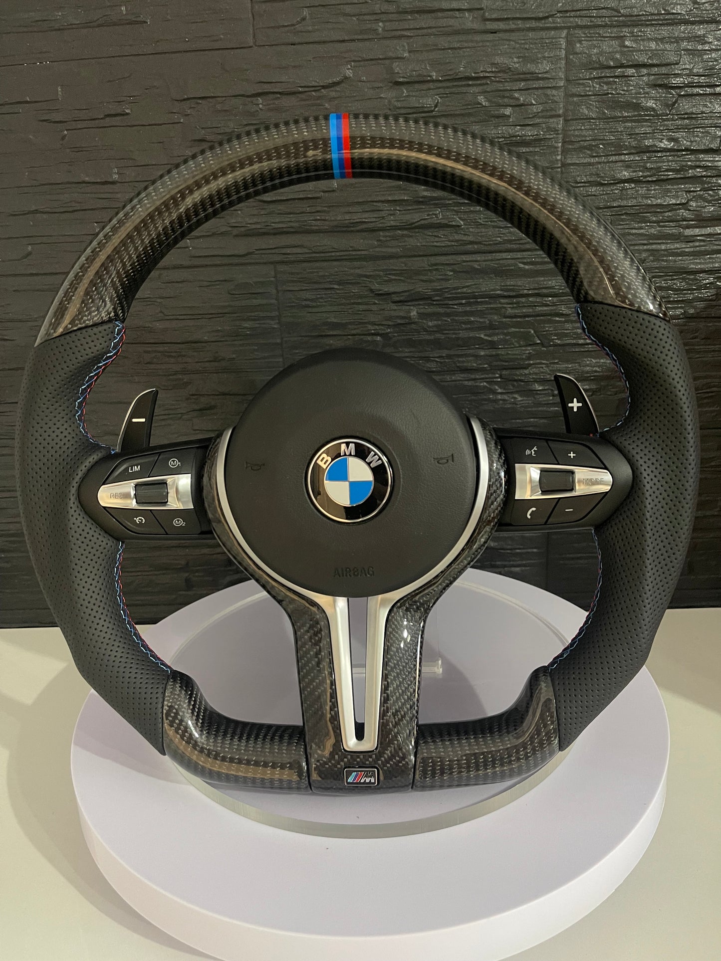 🏁 Volan Sport AT Performance – BMW Seria F , Full Carbon & Piele Perforată