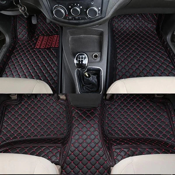 Covorase auto Premium Hyundai Elantra 2021+ , negru cu fir rosu