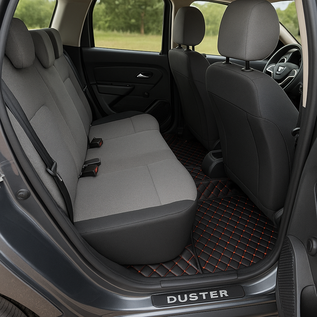 Covorase auto Premium Dacia Duster 2010-2020 negru cu fir rosu