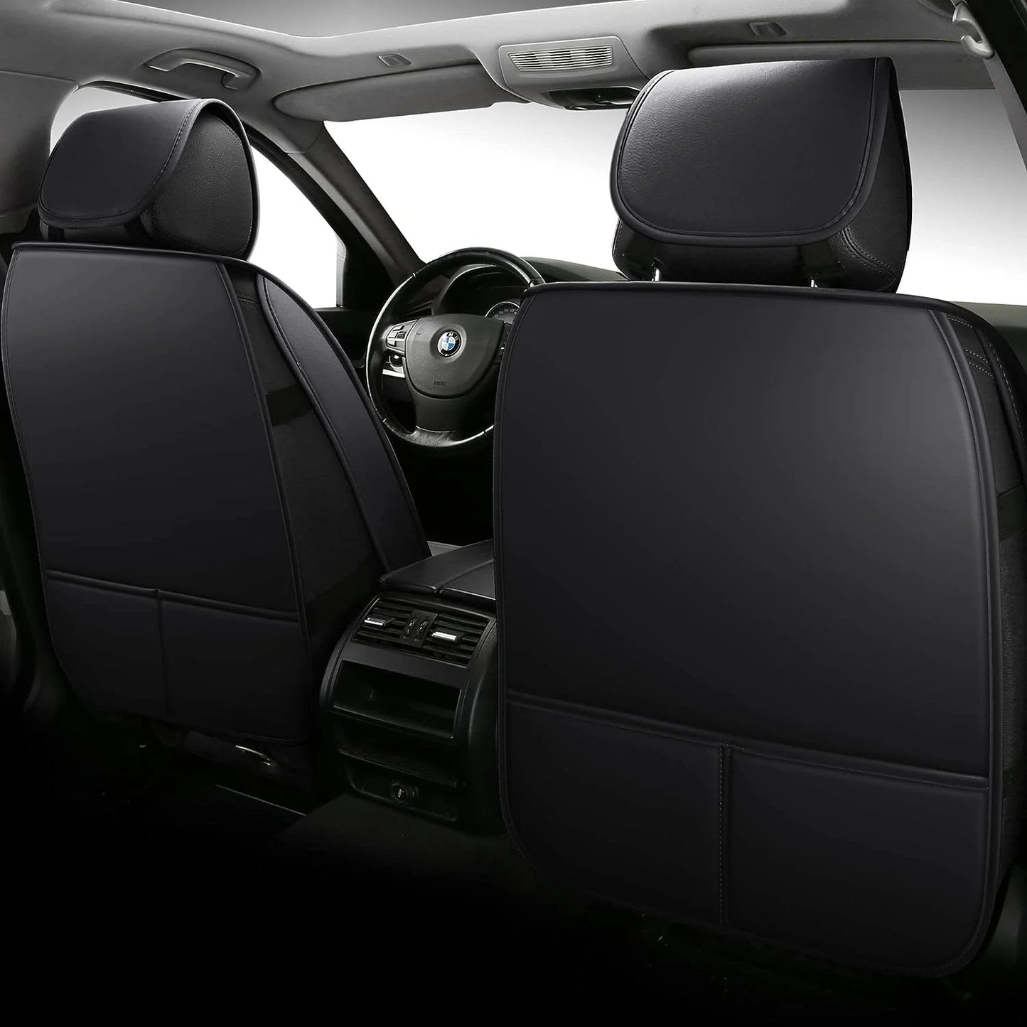 Huse auto Subaru Elite Alb + Negru (Textil + Piele )