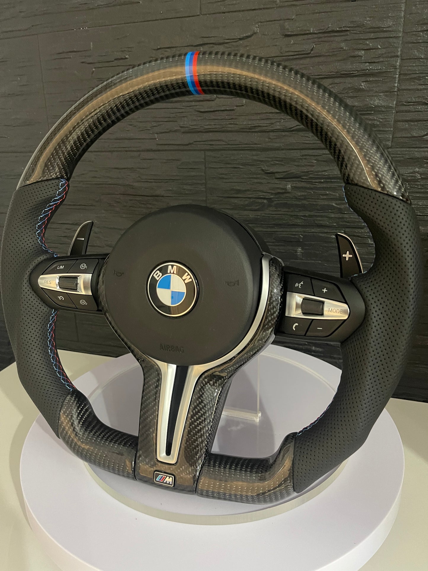 🏁 Volan Sport AT Performance – BMW Seria F , Full Carbon & Piele Perforată