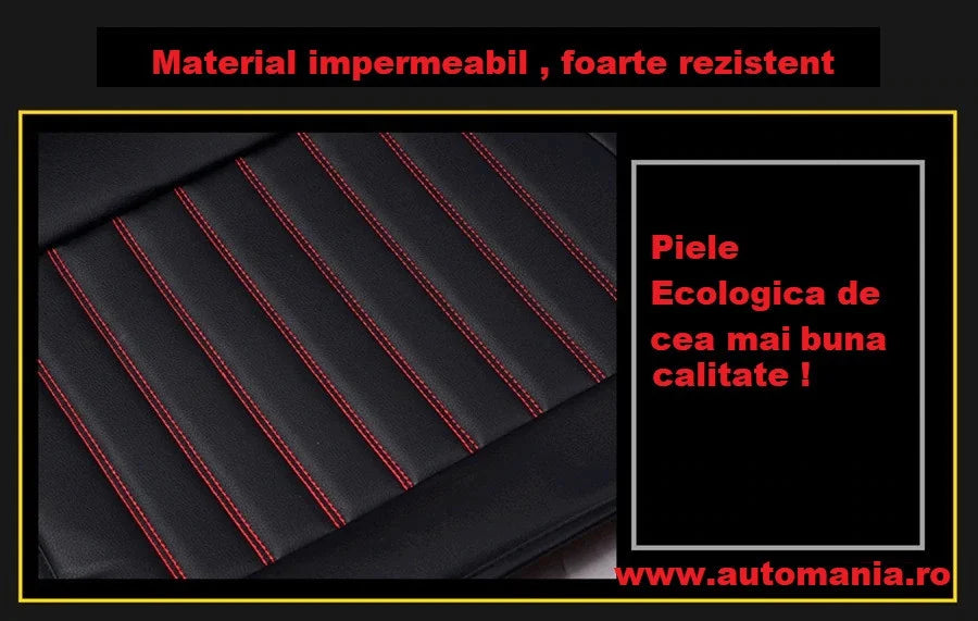 Huse auto Suzuki Clasic Negre + rosu/ 4 pernute incluse