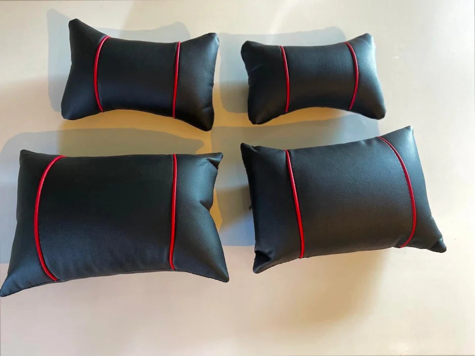 Huse auto KIA Clasic Negre + rosu/ 4 pernute incluse