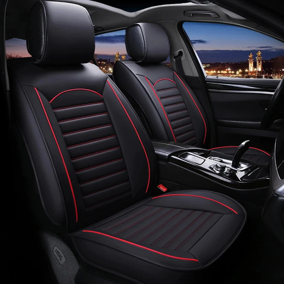 Huse auto Peugeot Clasic Negre + rosu / Fara Pernute