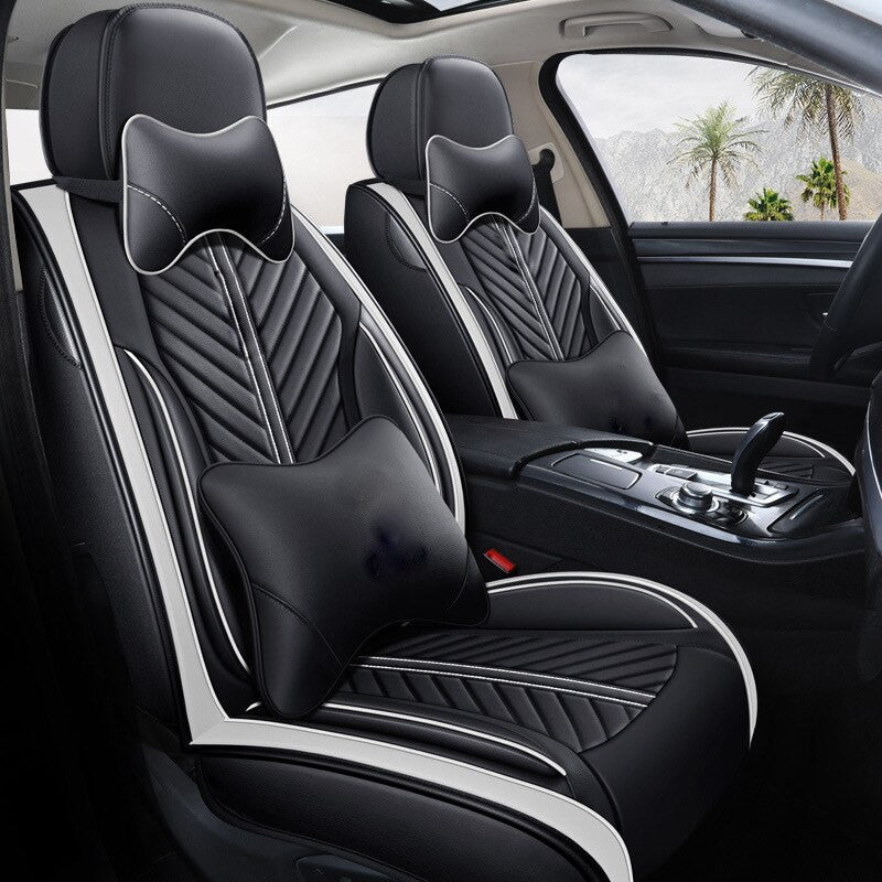 Huse auto Hyundai Luxury Negru + Alb