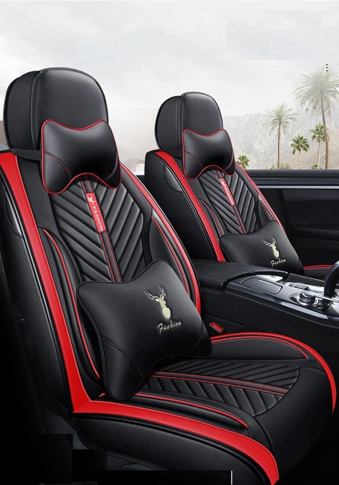 Huse auto Jeep Luxury Negru + Rosu