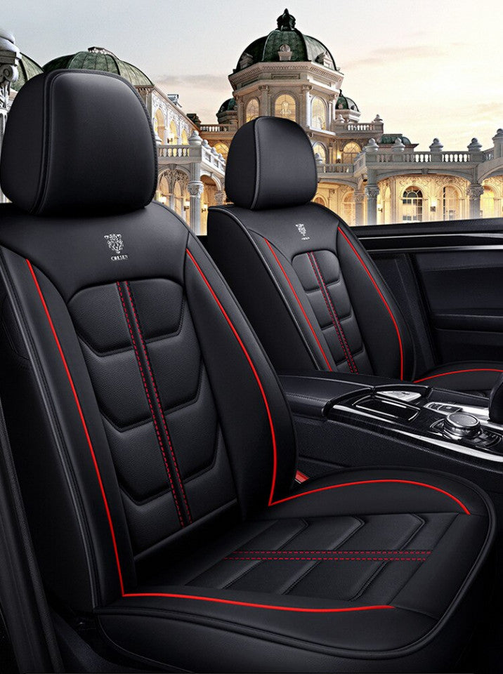 Huse auto Chevrolet Modern Negru + Rosu
