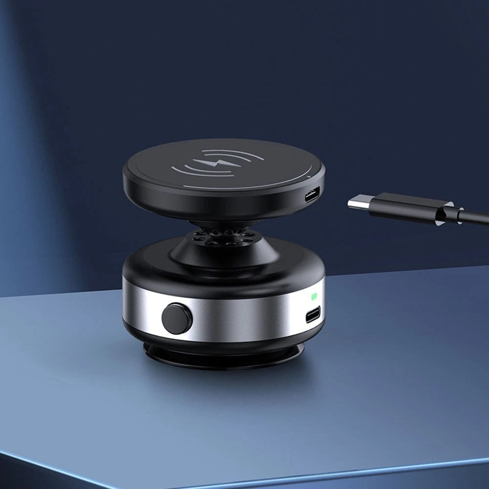 Suport Auto Magnetic cu Încărcare Wireless Rapidă 15W | Rotire 360° | Fixare Ultra-Puternică | Compatibil iPhone & Samsung