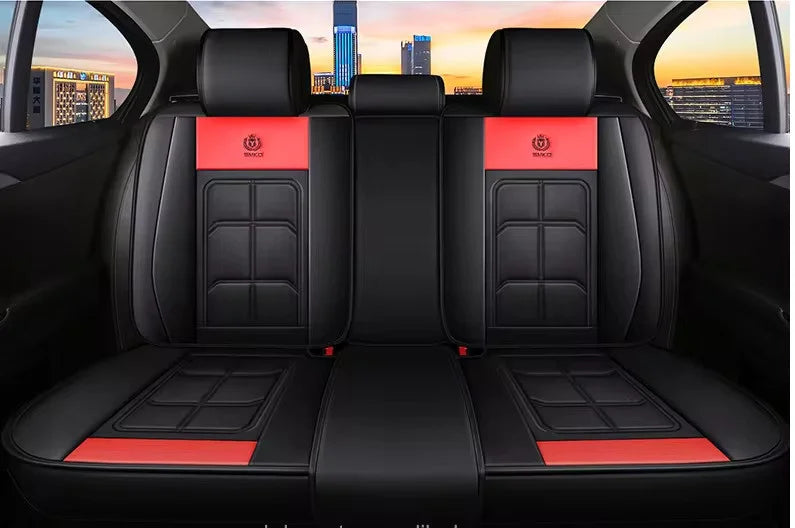 Huse auto Volvo Style Negru + Rosu
