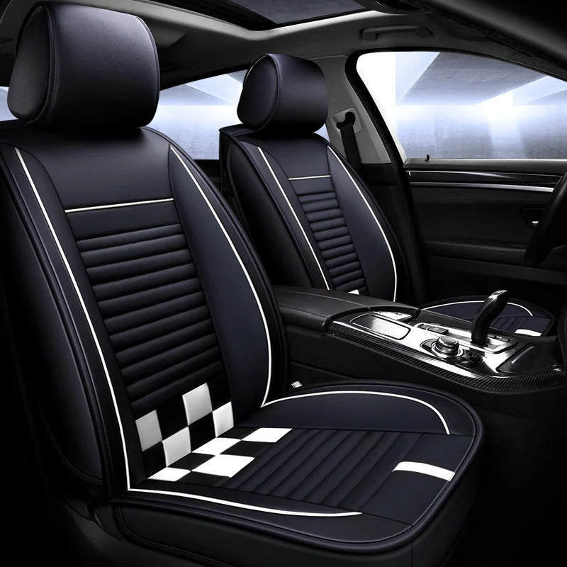 Huse auto Chrysler Negre cu Alb