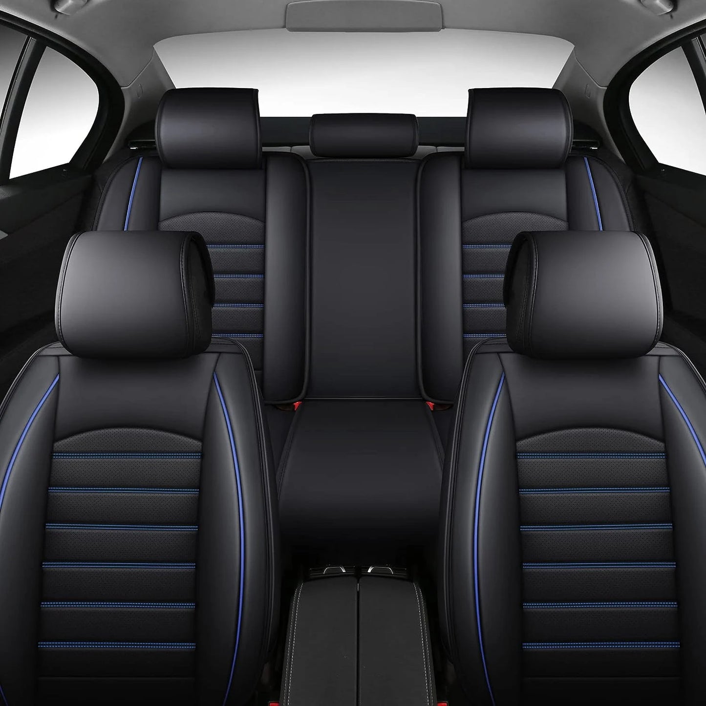 Huse auto Subaru Clasic Negre + Albastru/ Fara Pernute