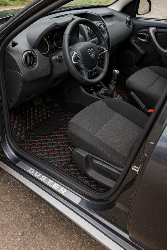 Covorase auto Premium Dacia Duster 2010-2020 negru cu fir rosu