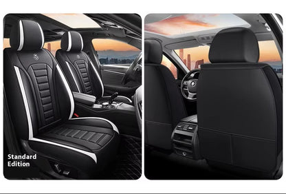 Huse auto Skoda Line Alb + Negru