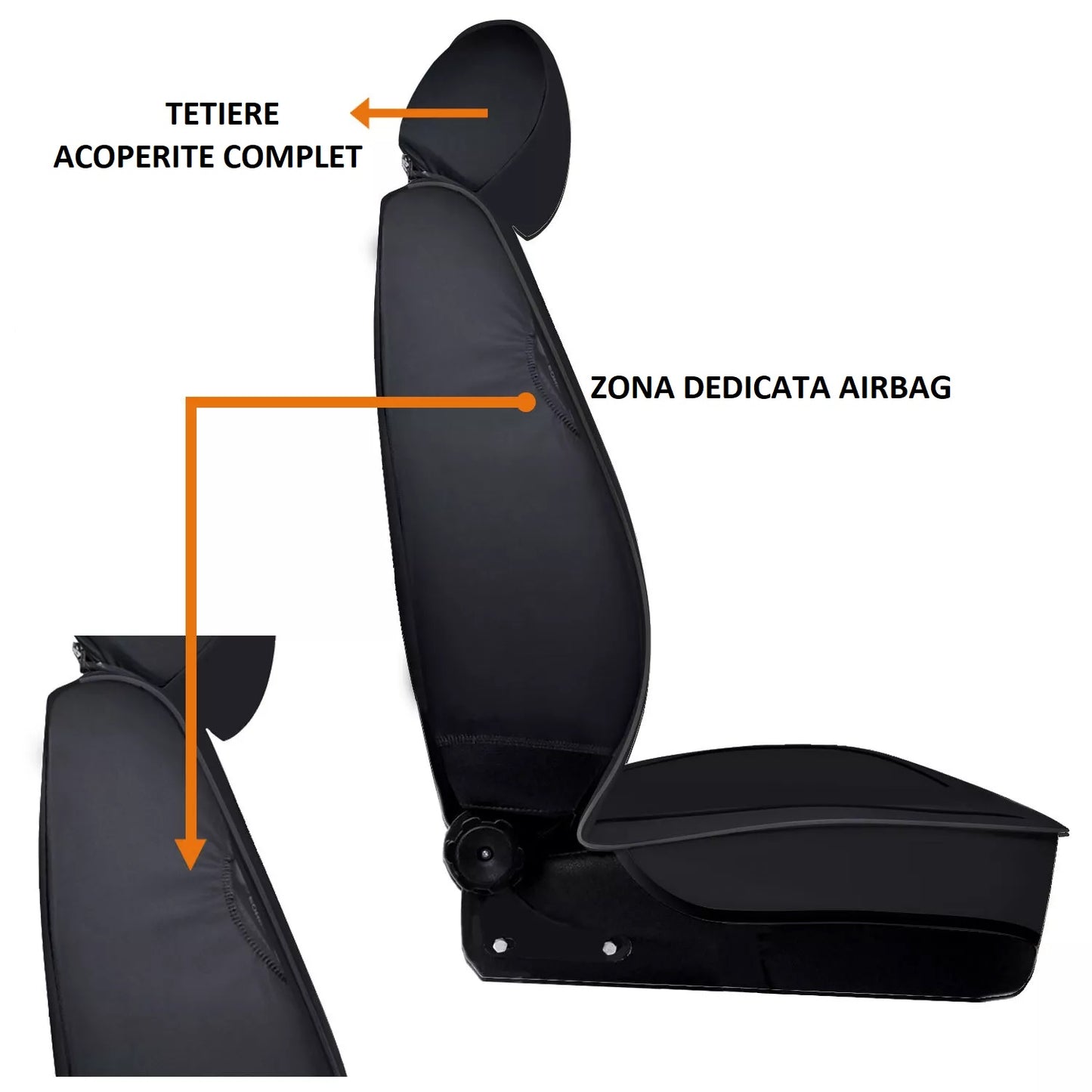 Huse auto Ford Avatar Rosu + Negru
