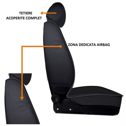 Huse auto Ford Avatar Rosu + Negru