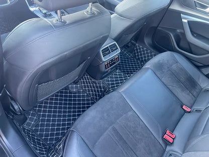 Covorase auto premium Audi A8 D4  , negru fir crem