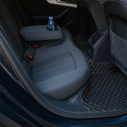 Covorase auto Premium Audi A4 B9 negru cu fir crem