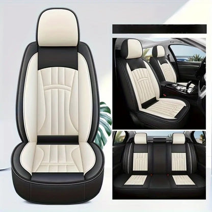Huse auto Chrysler Abstract Crem + Negru