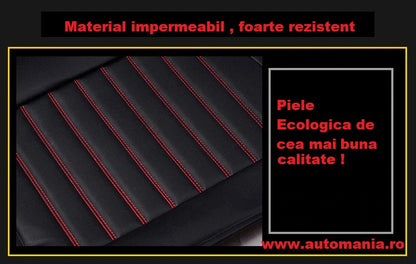 Huse auto Chevrolet Clasic Negre + rosu/ 4 pernute incluse