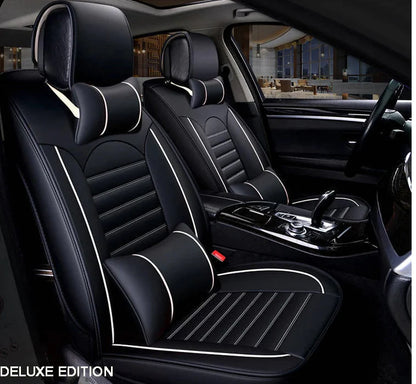 Huse auto Volvo Clasic Negre cu Alb / 4 pernute incluse