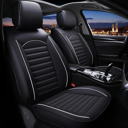 Huse auto Hyundai Clasic Negre cu Alb/ Fara Pernute