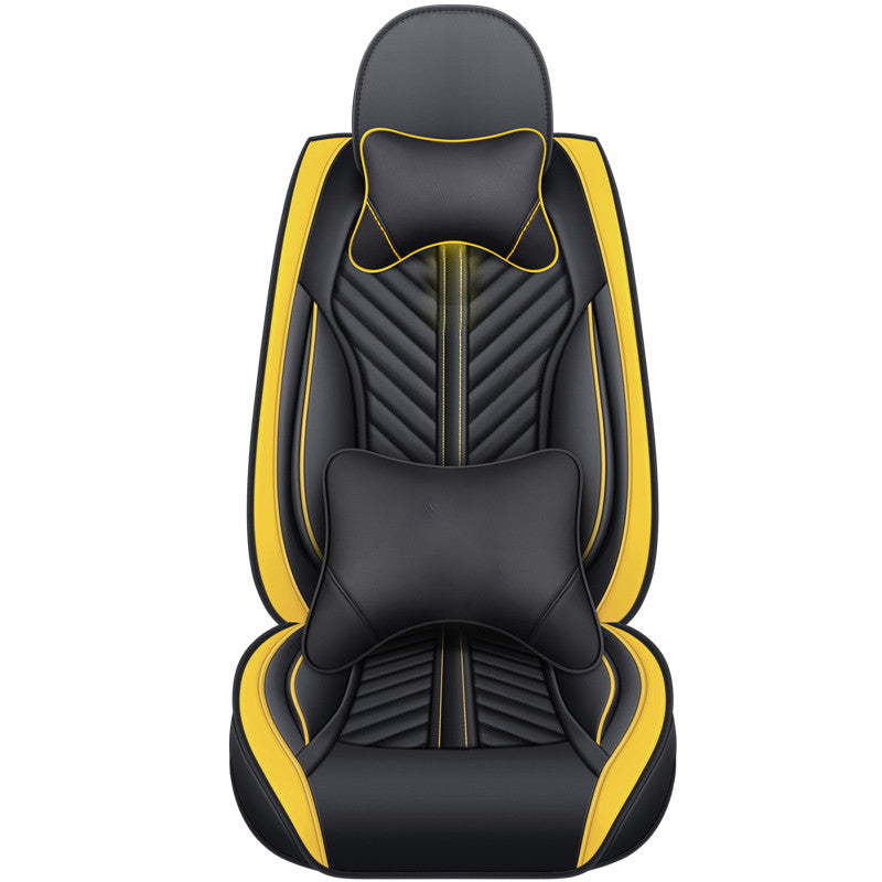 Huse auto BMW Luxury Negru + Galben /  Nu Include Pernute
