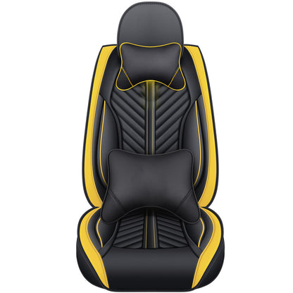 Huse auto BMW Luxury Negru + Galben /  Nu Include Pernute