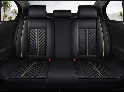 Huse auto BMW Luxury Negru + Galben /  Nu Include Pernute