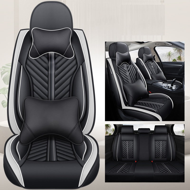 Huse auto Chevrolet Luxury Negru + Alb