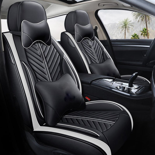 Huse auto Land Rover Luxury Negru + Alb /