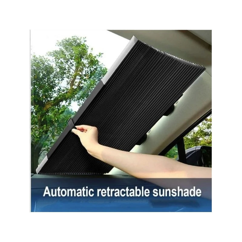 Parasolar Auto Retractabil Impotriva Razelor UV, Fixare Prin Ventuze
