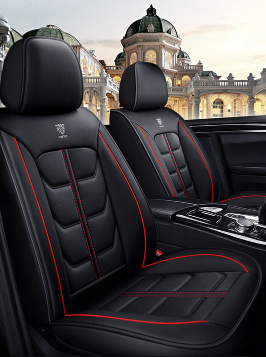 Huse auto Modern Negru + Rosu