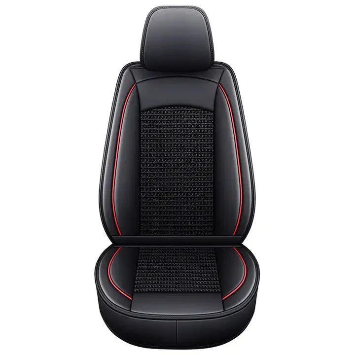 Huse auto Opel Textil + Piele Ecologica Negre cu Rosu